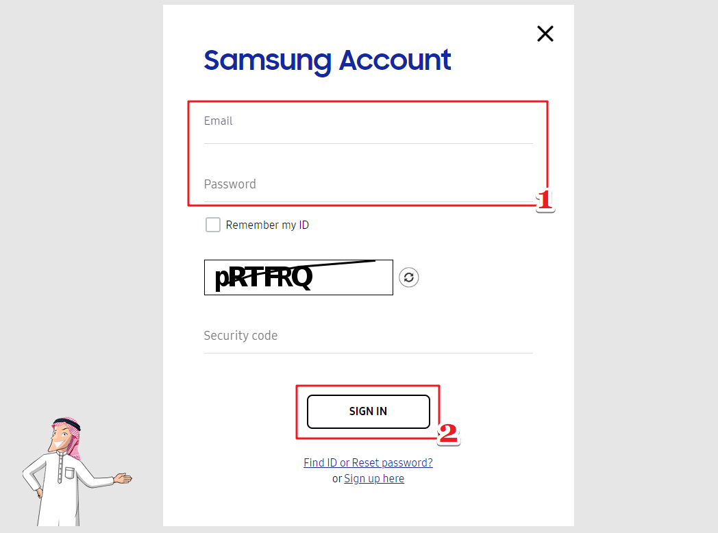 تسجيل الدخول في حساب سامسونج