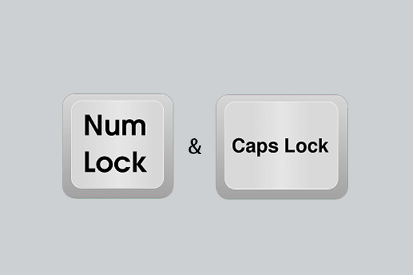 caps lock and num lock keys in windows 10