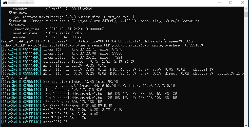 تحويل فيديو من mov الى mp4 عبر ffmpeg2