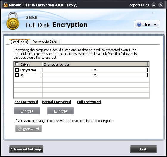 برنامج GiliSoft Full Disk Encryption