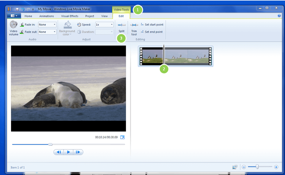 تقطيع الفيديو باستخدام Windows Movie Maker